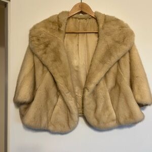 Vintage Faux Mink Coat / Wrap